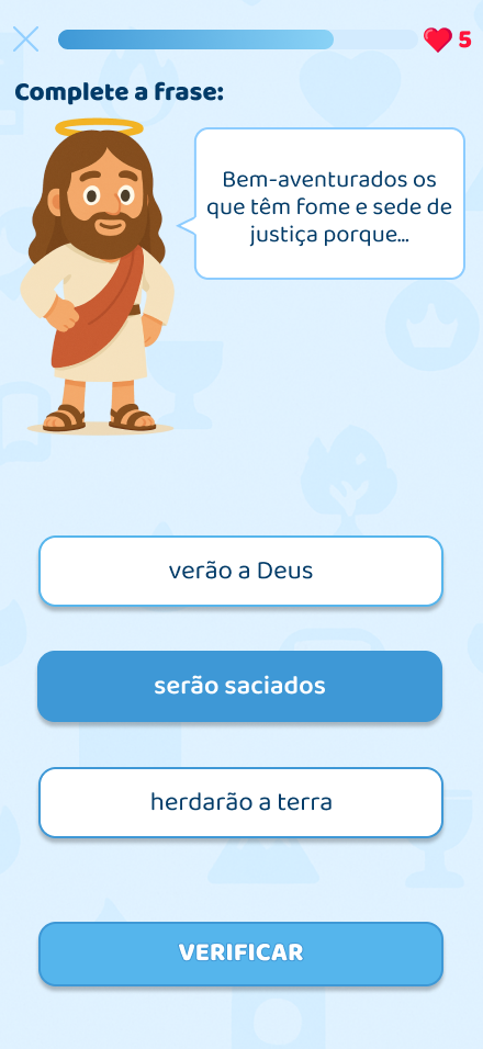 Prévia do aplicativo - Exercício com Jesus